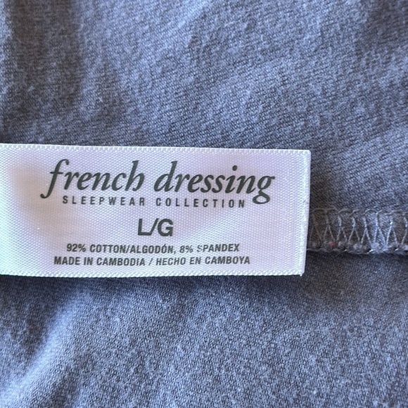 French Dressing lilac wide leg capris drawstring sleep/lounge pants, size L - Picture 5 of 6